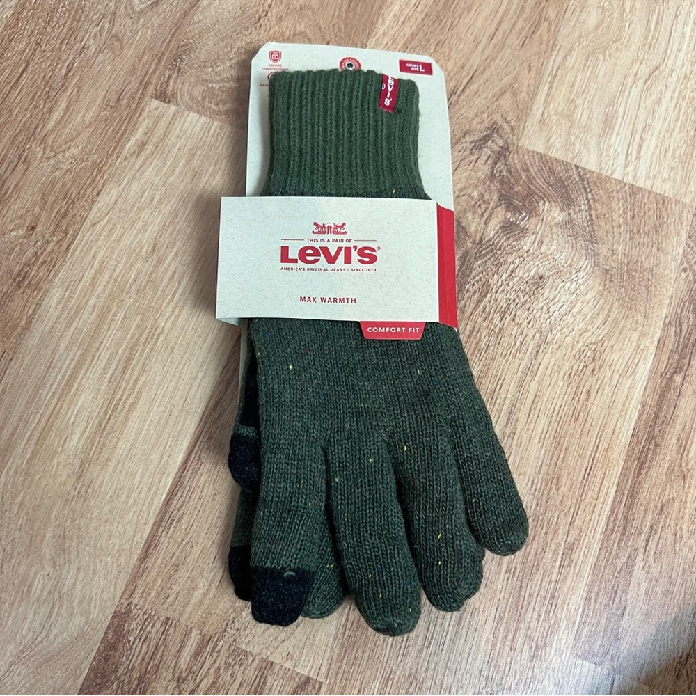 Levi's Mens Knit Gloves Winter